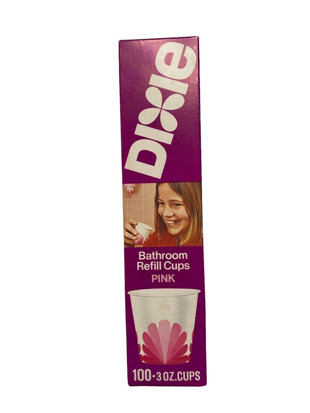 DIXIE Vintage New Bathroom Refill Cups Pink 100 3oz 1974 Unopened Prop
